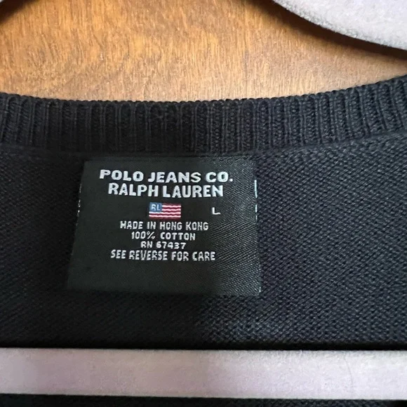 Polo Ralph Lauren Black V-Neck Sweater Vest - Picture 3 of 4